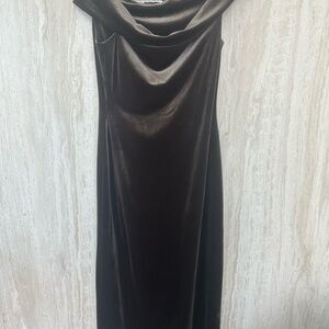 Reformation Brown Velvet Dress